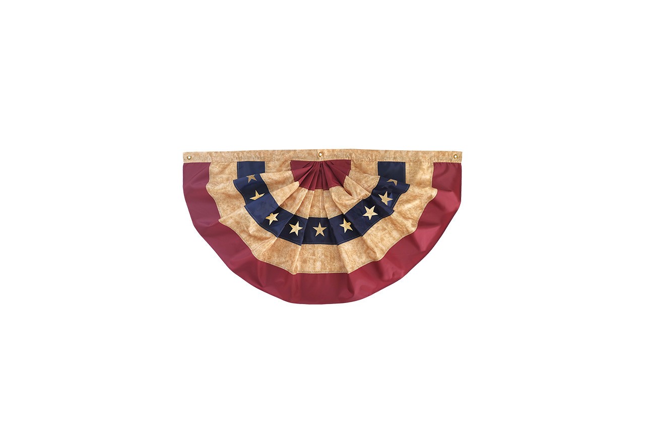 Briarwood Lane Tea Stained Patriotic Bunting 36″ x 18″ (Set of 3)