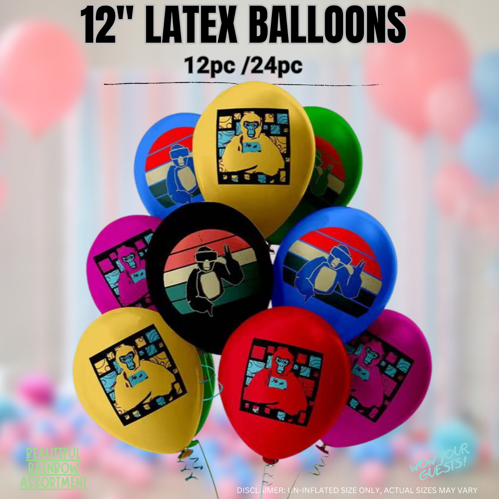 Gorilla tag Party Supplies happy birthday centerpiece decoration gift box favor