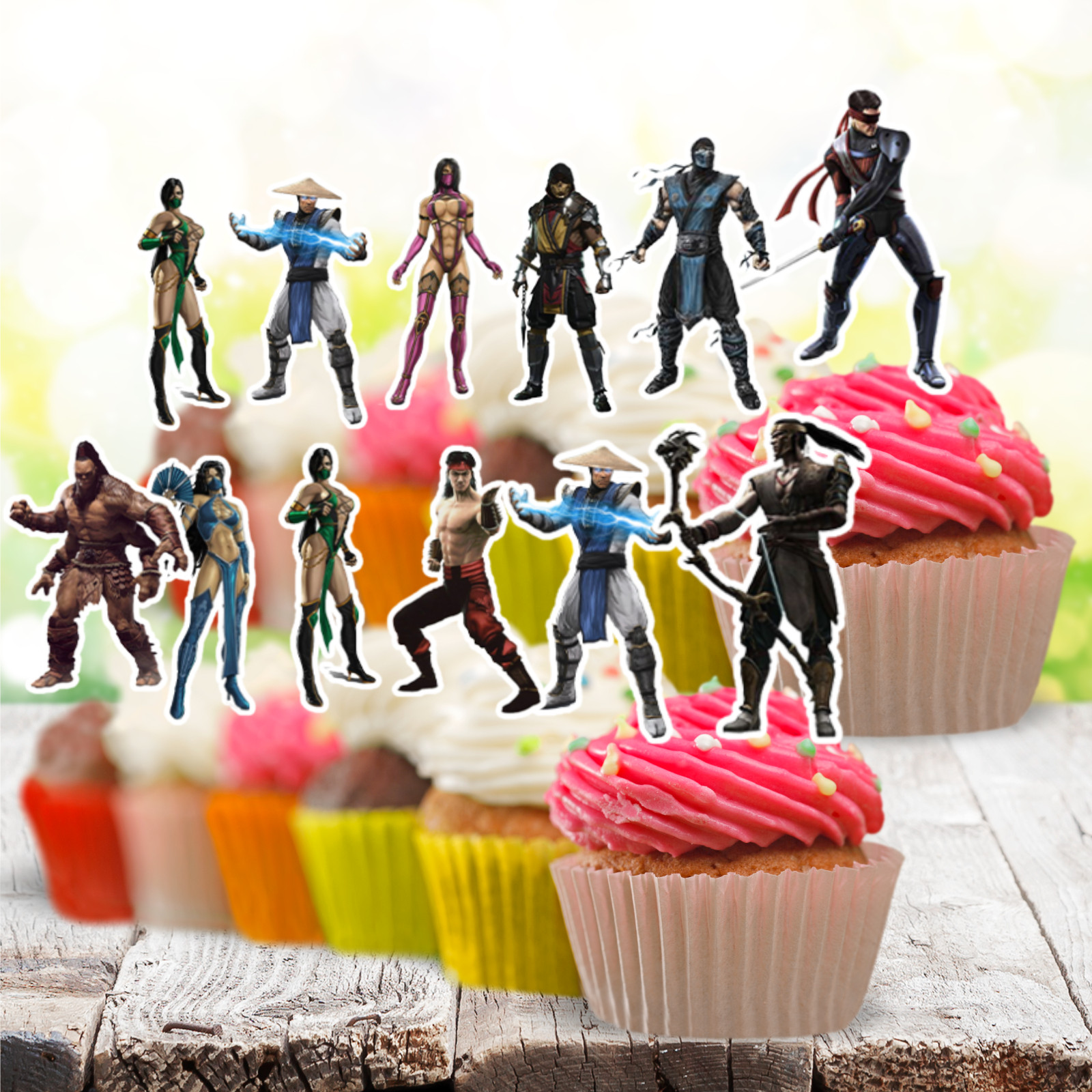 MORTAL KOMBAT cupcake birthday party supplies favor centerpiece decoration event