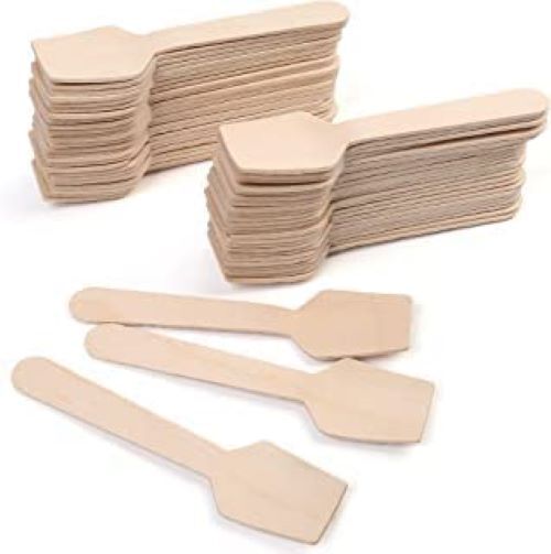 Disposable Wooden Spoons Mini Ice Cream Tea Dessert Spoon Party Tableware