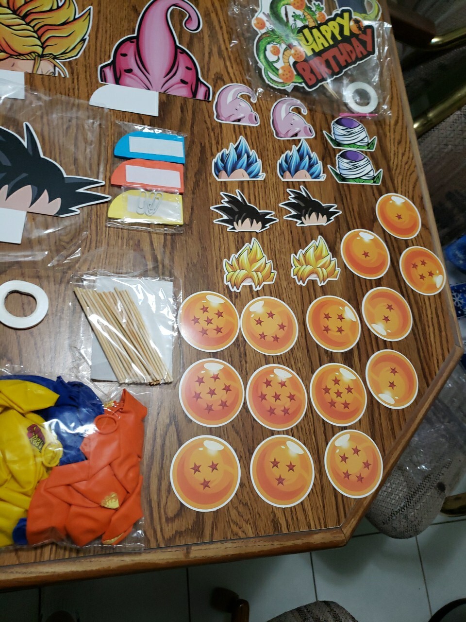 Dragon Ball Z Party Supplies Over 50 Pcs (24 Balloons, 24 Cupcake Toppers) New