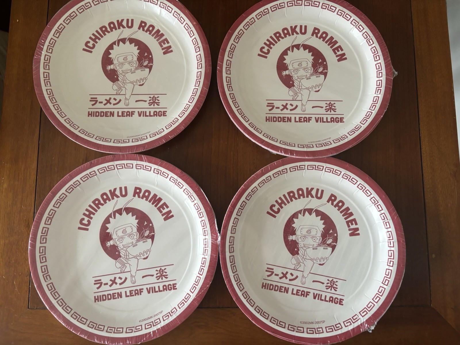 Naruto Shippuden 32 Party Plates 7” Ichiraku Ramen Hidden Leaf Village Anime
