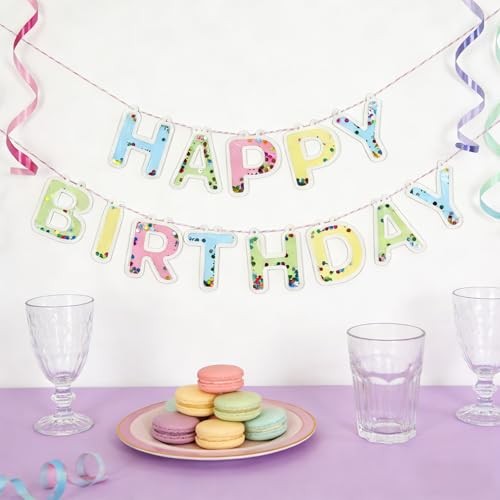 Happy Birthday Banner 6FT – Premium Gold Foil Sequins Happy Birthday Sign for