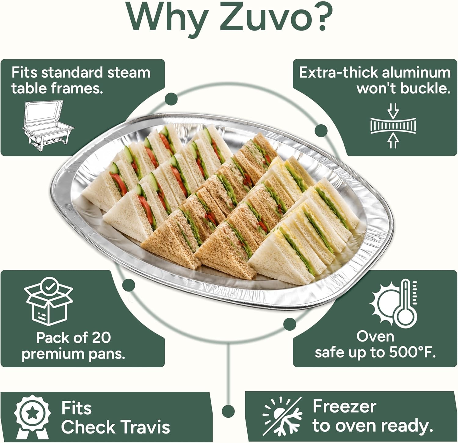 20 Pack Recyclable Aluminium Serving Platters – Oven & Freezer Safe Luxury Trays