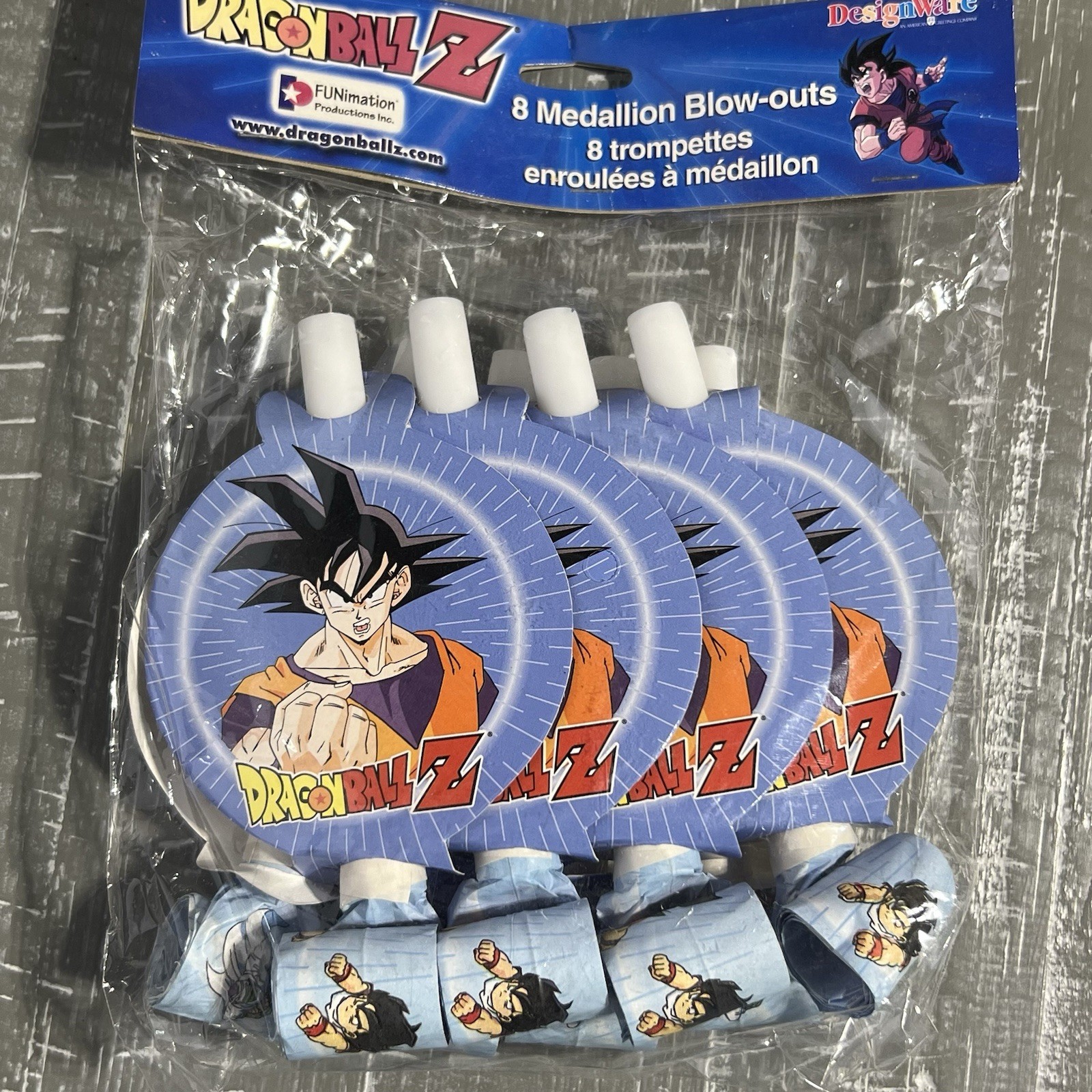 8 Pack DRAGON BALL Z BLOWOUTS ~ Birthday Party Supplies Favors Toei Cartoon GoKu