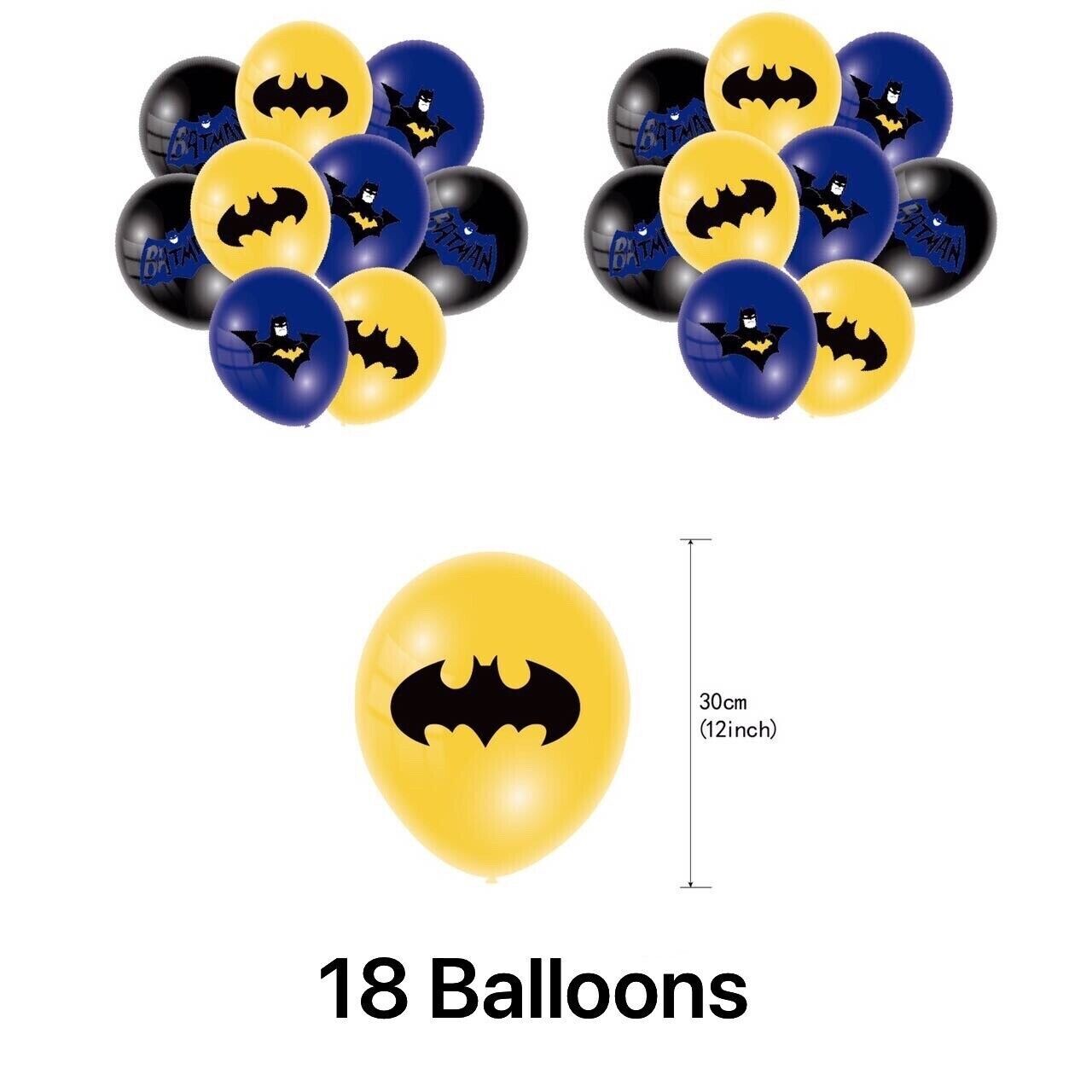 Superheroes Batman Theme Birthday Party Decorate Supplies Set US Stock