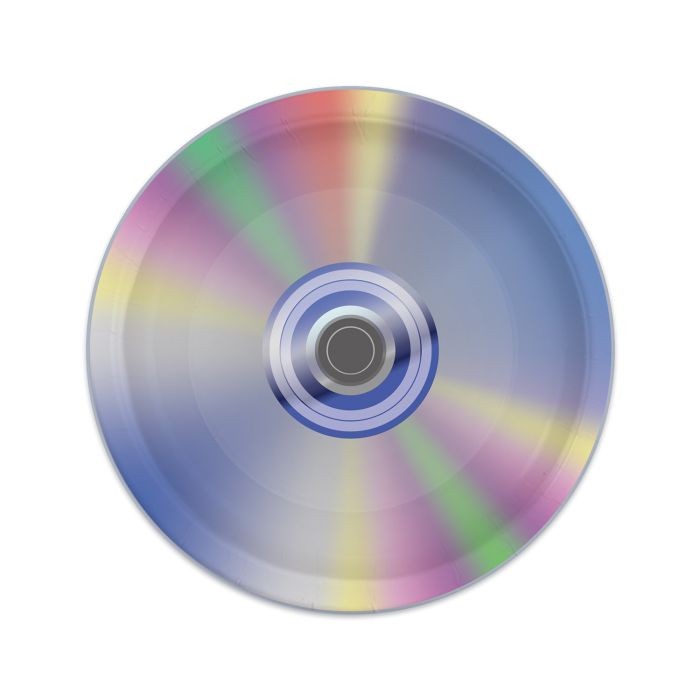 New Beistle 24 Piece Retro CD Paper Plates For Throwback 90’s Theme Party