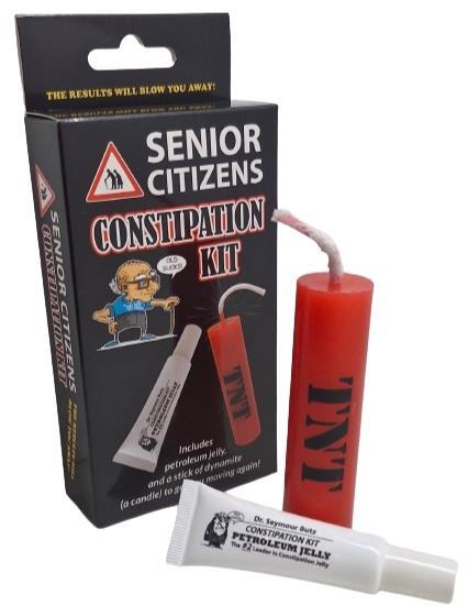Senior Citizens Constipation Kit – Over the Hill – Old Birthday Gag Joke Gift