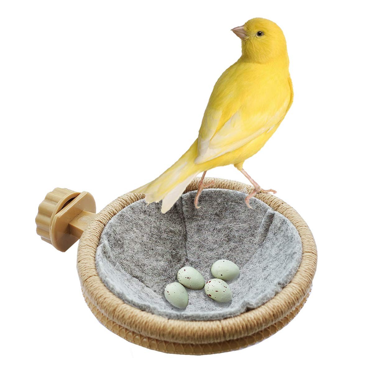 FOIBURELY 8 Pcs Solid Canary Plastic Eggs Hatching Trick The Birds to…