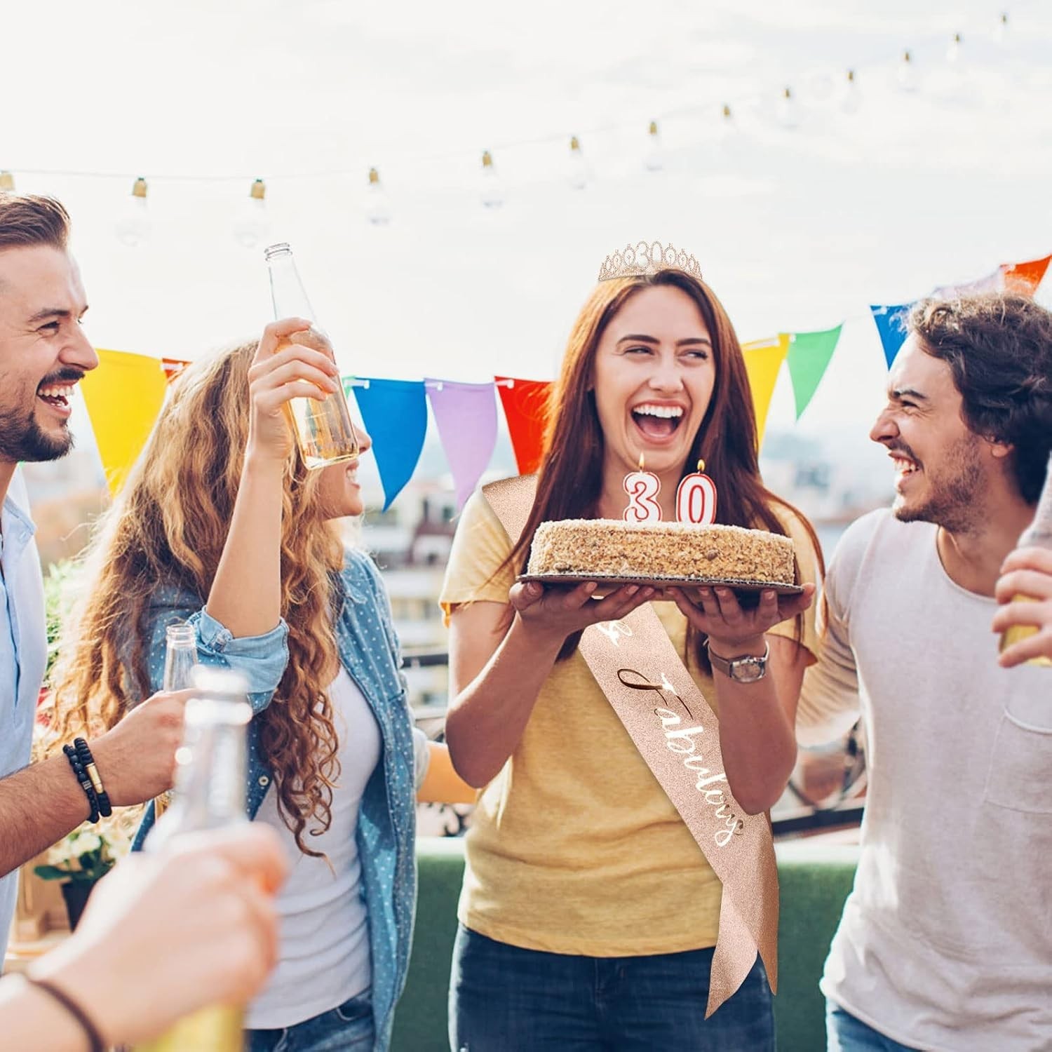 Dazzling 30th Birthday Tiara and Sash Set – Perfect for Instagram-Worthy Moments