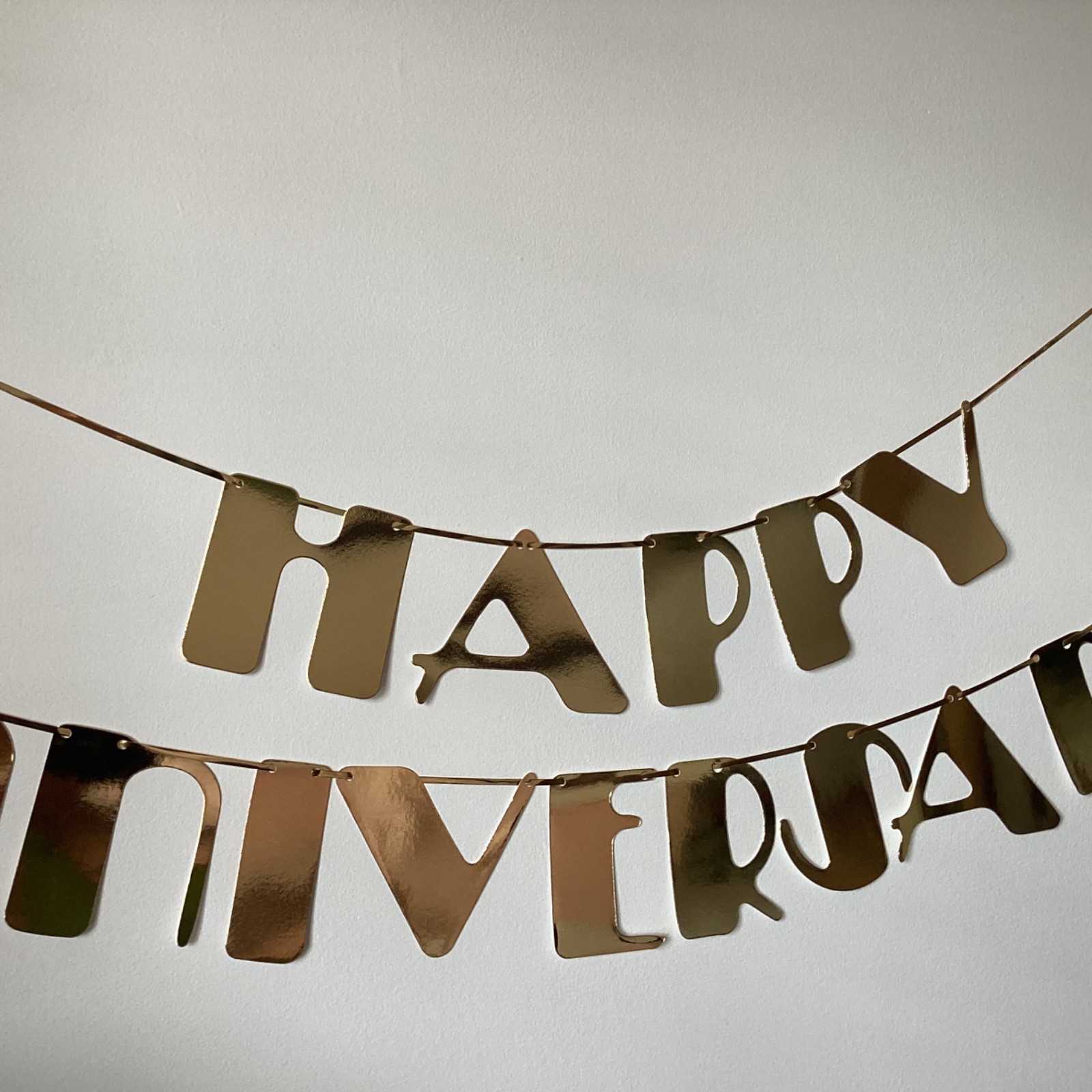 Gatsby Style Anniversary Art deco Party Celebration Bunting Gold