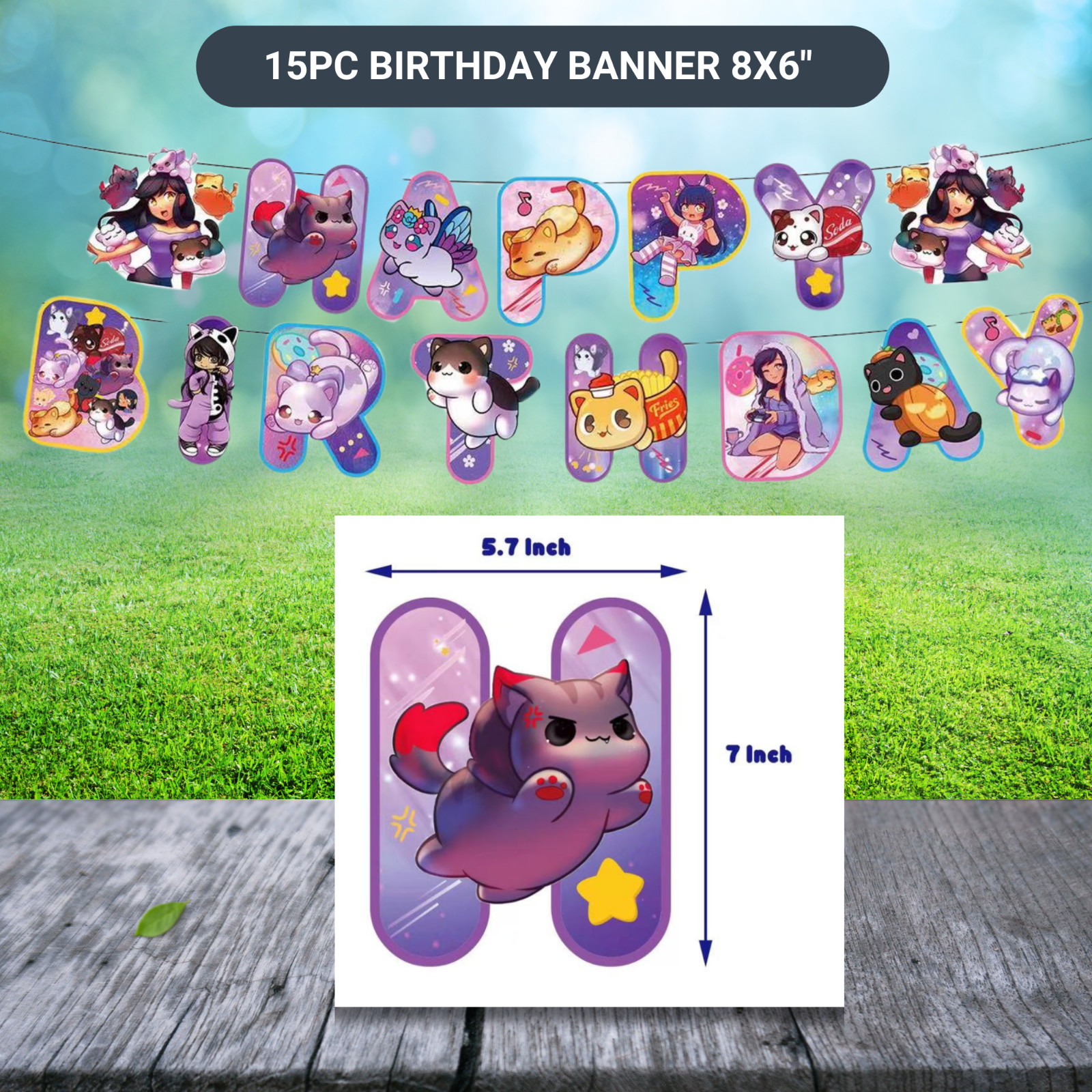 Aphmau TABLEWAR birthday party supplies favor centerpiece decoration event theme