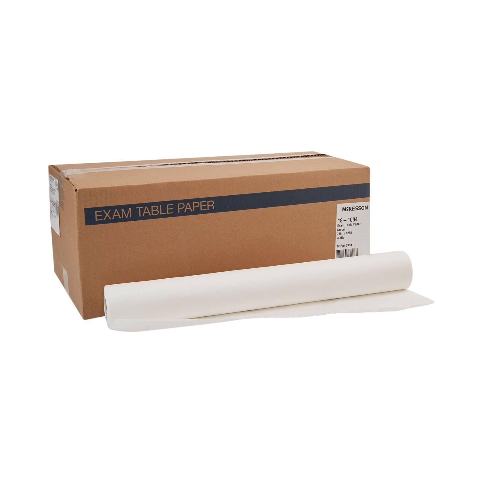 McKesson(18-1004) Exam Table Paper Premium Crepe, White 21 in x 125 ft, 12 Rolls