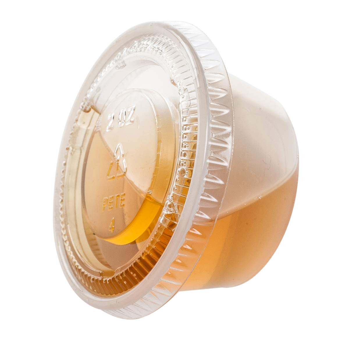 2 Oz 100 Sets Disposable Plastic Cups with Lids, Jello Shot Cups