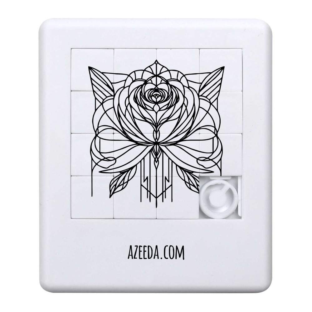 ‘Art Deco Rose Doodle’ Sliding Puzzle (PZ00037476)