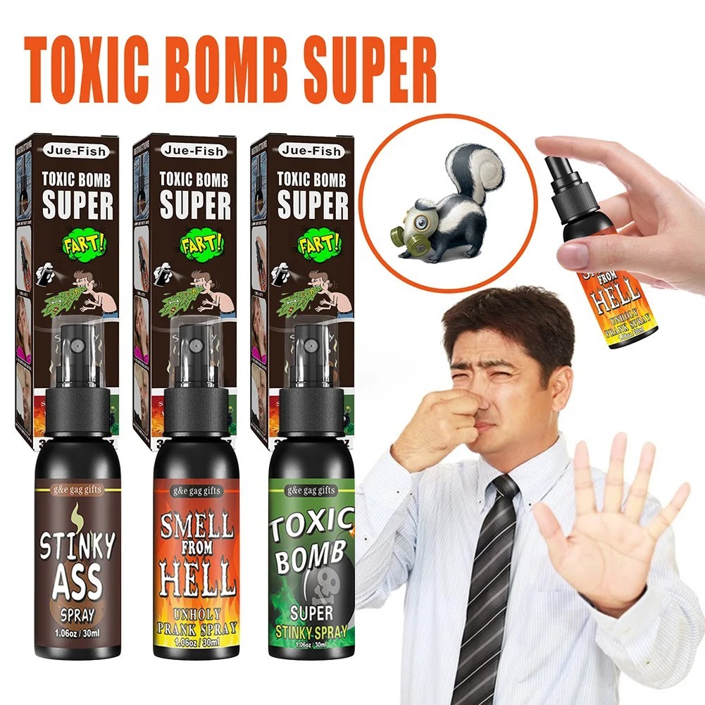 30ML Novelty Liquid Fart Gag Prank Joke Spray Can Stink Bomb Smelly Stinky