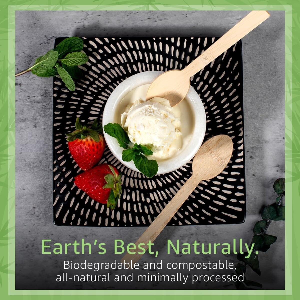 Ibambo 100% Bamboo Spoons – 2400 Compostable Spoons, Disposable or Reusable