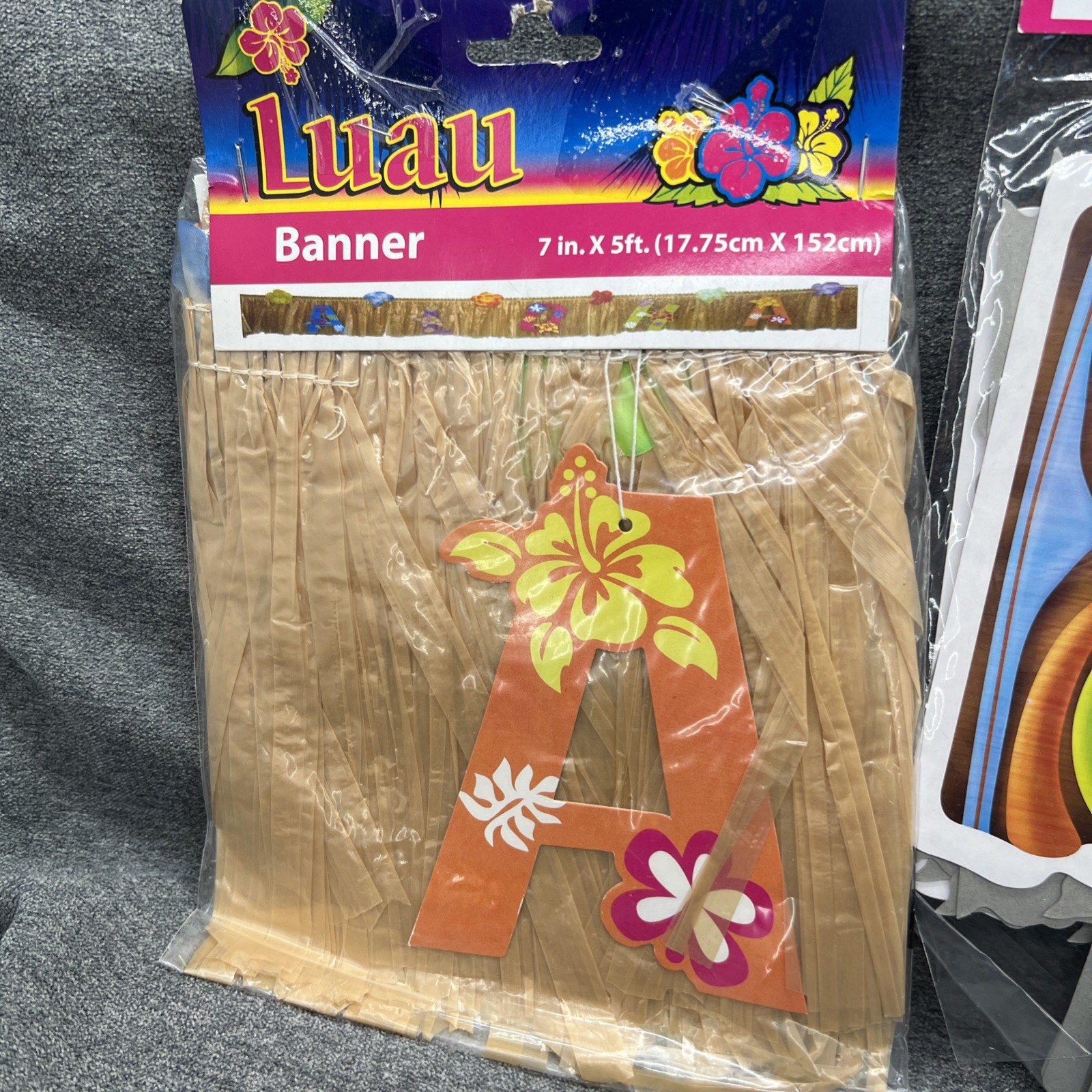 6 NEW Luau Tiki Party Decorations Lot Hawaiian Summer Theme Door Fringe Garland