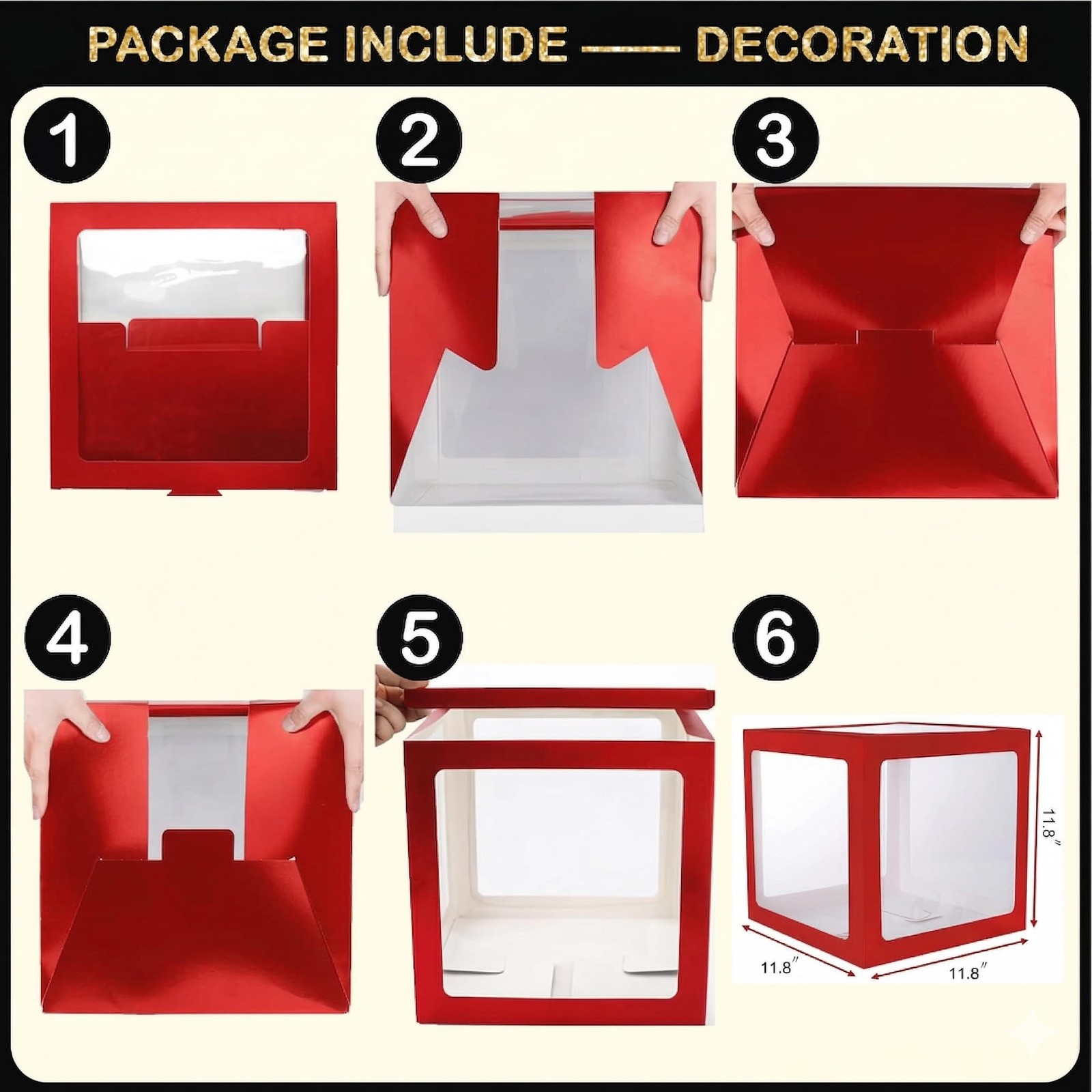Black and Red Graduation Decorations Class of 2026 – Graduation Balloon Boxes…