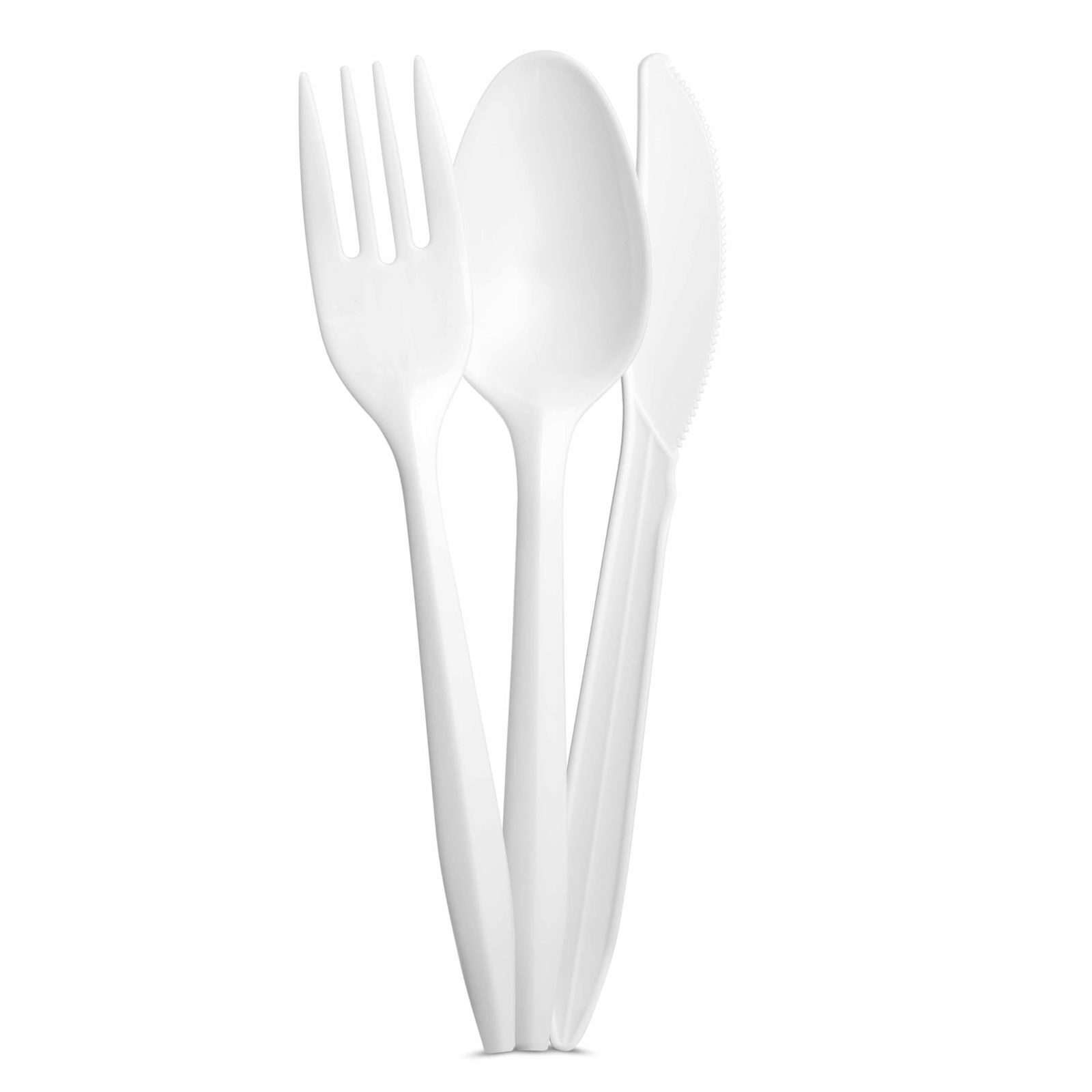 Medium Weight Disposable Plastic Forks 1000- Bulk White Plastic Silverware
