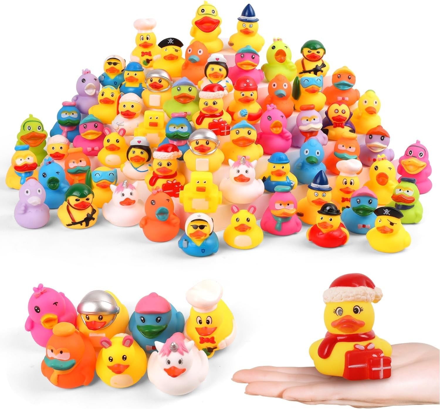 Rubber Ducks in Bulk,Assortment Duckies for Jeep Ducking Floater Duck Bath Toys
