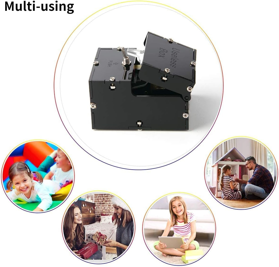 Sansheng Useless Box,Fully Asembled Mini Edition Useless Box for Birthday and Pa