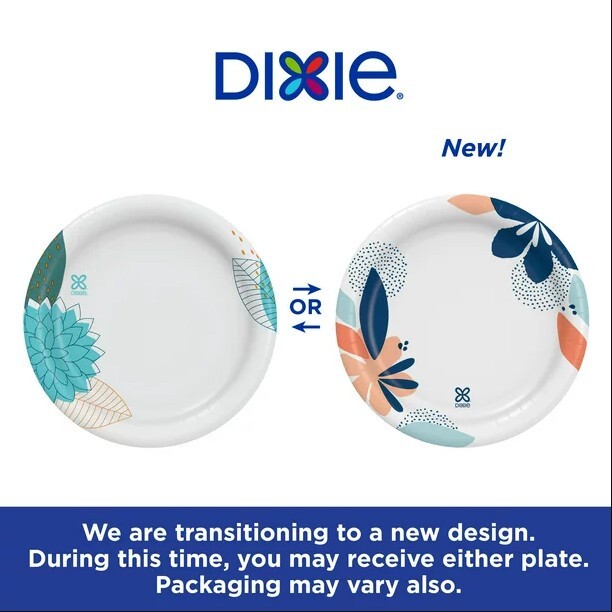 Dixie Disposable Paper Plates, 7 in, 50 count (Pack of 3 )