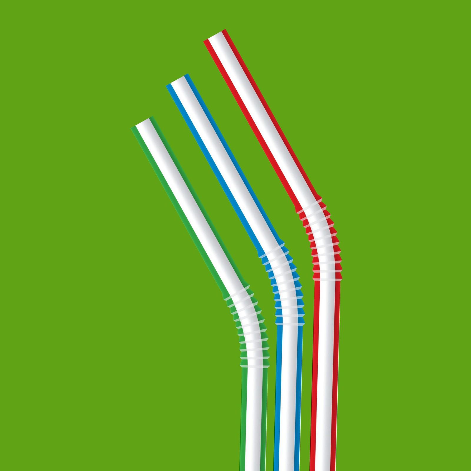 Amazon Basics Disposable Striped Plastic Flex Straws BPA Free Food Safe 7.5 Long