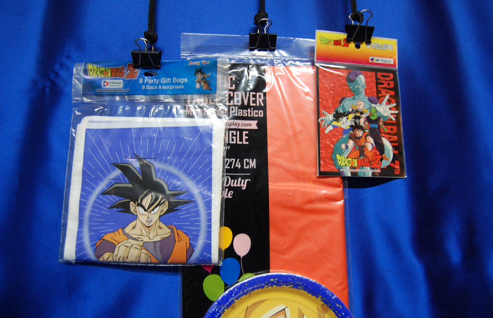 Dragon Ball Z Set # 12 DBZ Plates Napkins Hats Blowouts Loot bag Invites Artbox