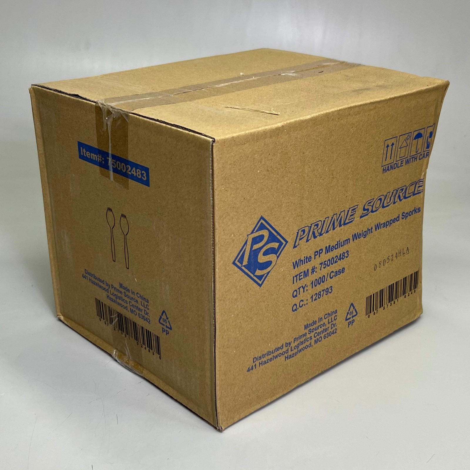 PRIME SOURCE (1000 Sporks) Polypropylene Wrapped Sporks Sz 5.5″L 75002483