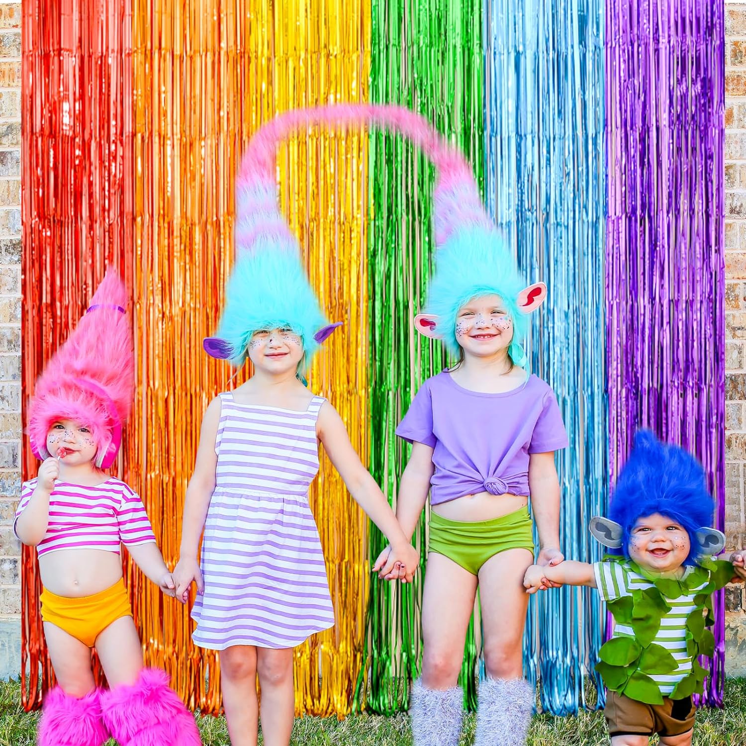 Rainbow Party Decorations, 2 Pack 3.3X6.6Ft Pride Decorations, Cartoon Birthday