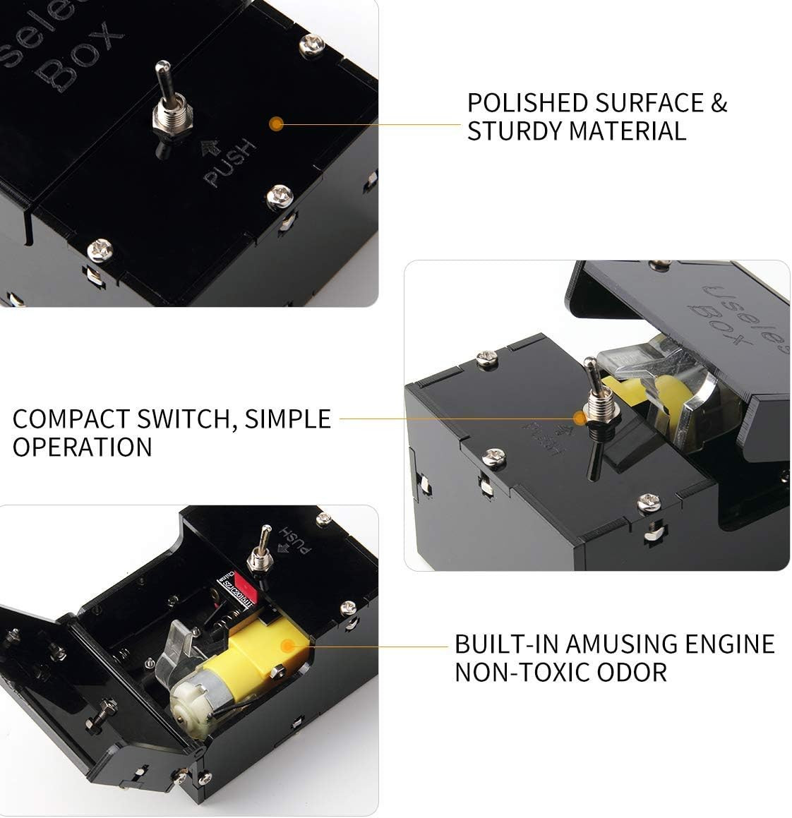Sansheng Useless Box,Fully Asembled Mini Edition Useless Box for Birthday and Pa