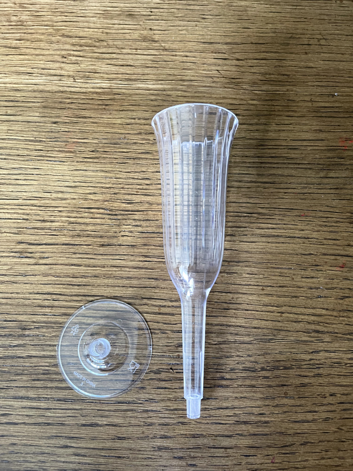 Disposable Plastic Champagne Flutes Clear like Fancy Wine Stemware 96pcs