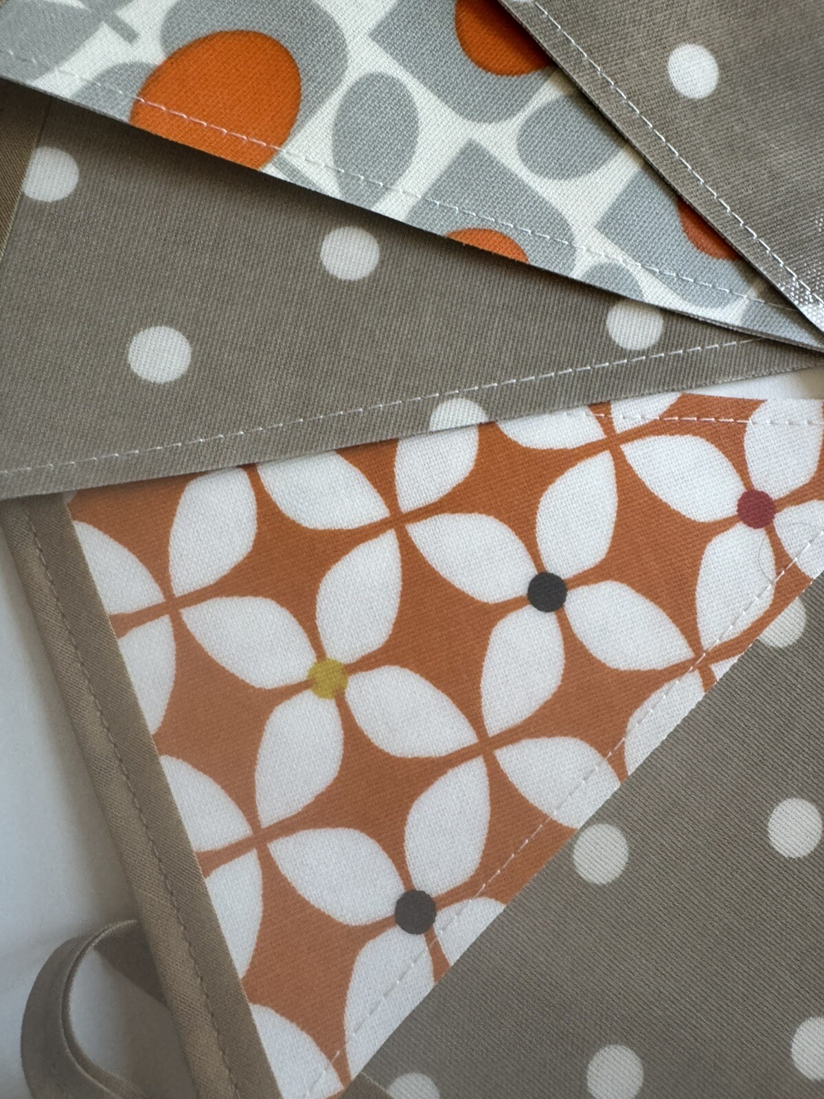 Handmade Oilcloth Bunting – Garden/Home Contemporary – 3 Meters Double Sided