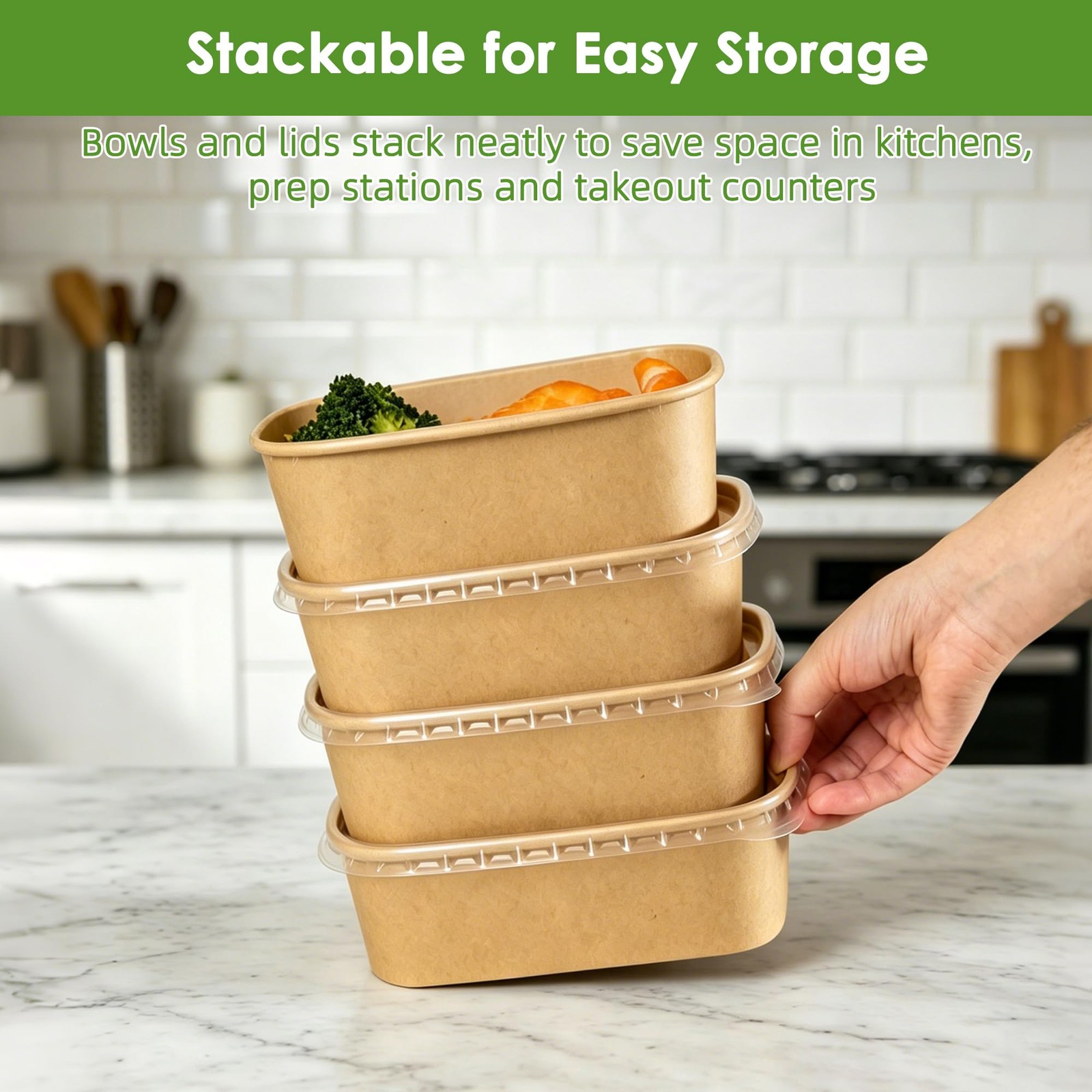 50 Pack 35oz Meal Prep Containers with Lids and Forks for Lunch Takeout