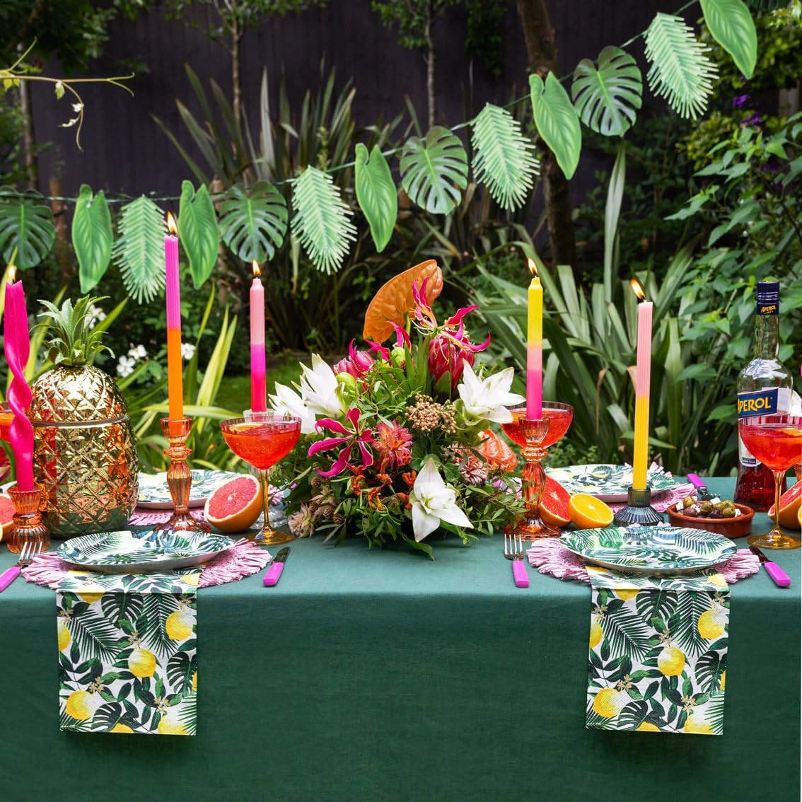 Palm Leaf Garland Tropical Party Decorations 8.5ft Green Jungle Bunting