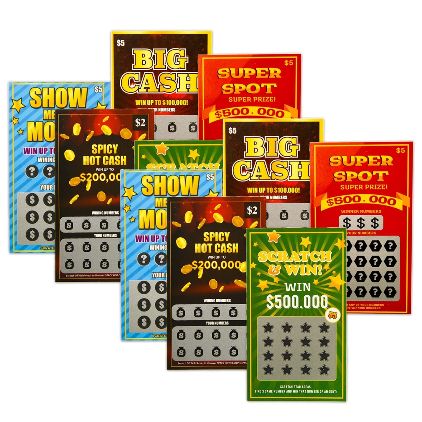 10 Fake Lottery Tickets and Scratch Off Cards That Look – Winning $500K – $200K