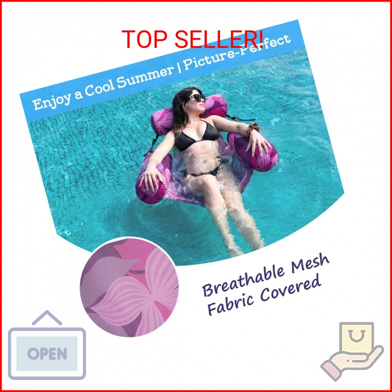 Inflatable Pool Float Chair – Pool Floats Adult Heavy Duty, Water Floating Loung
