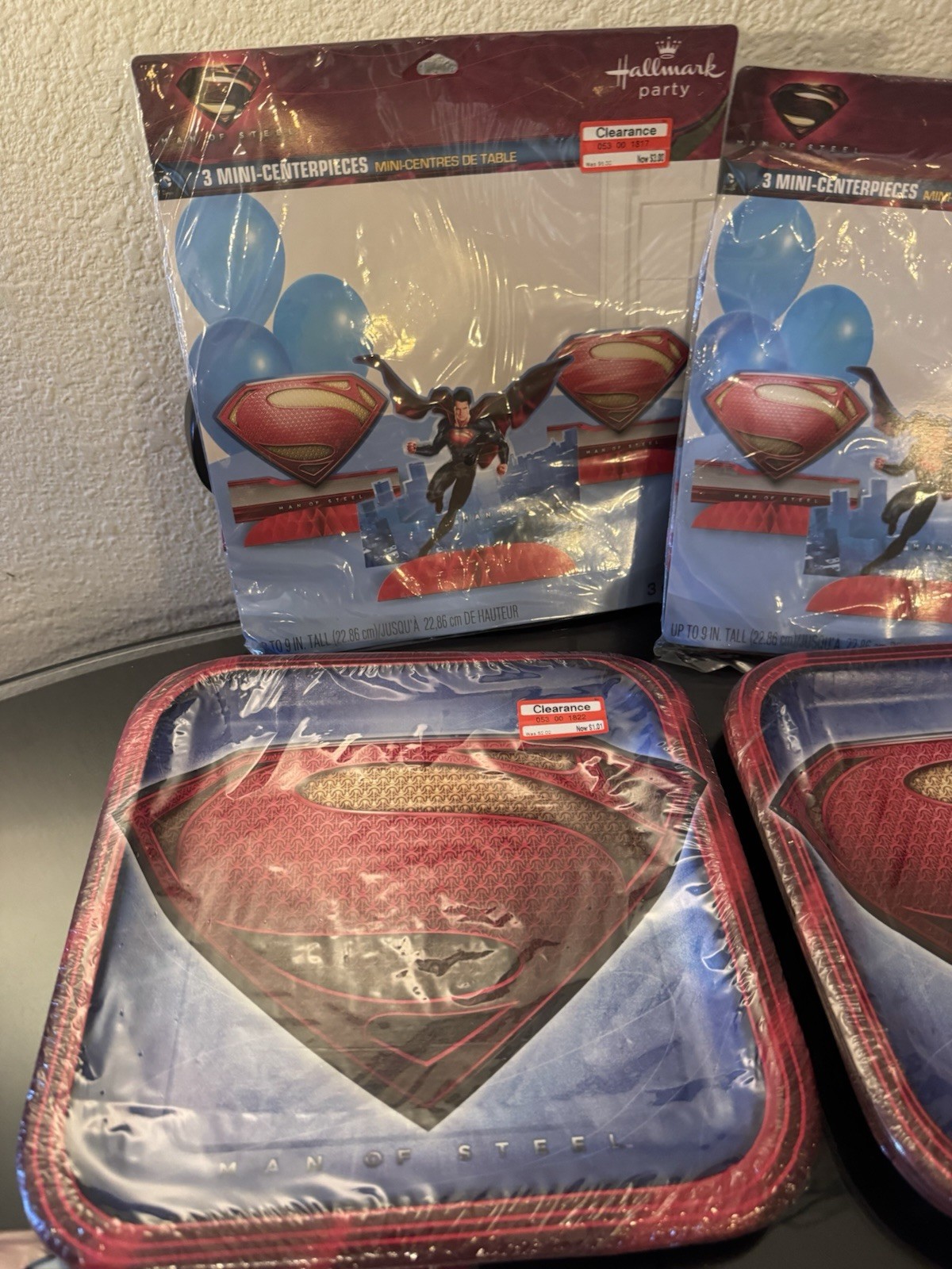 Superman Birthday Party Supplies Decoration Plates Napkins Table Cover Favor Bag
