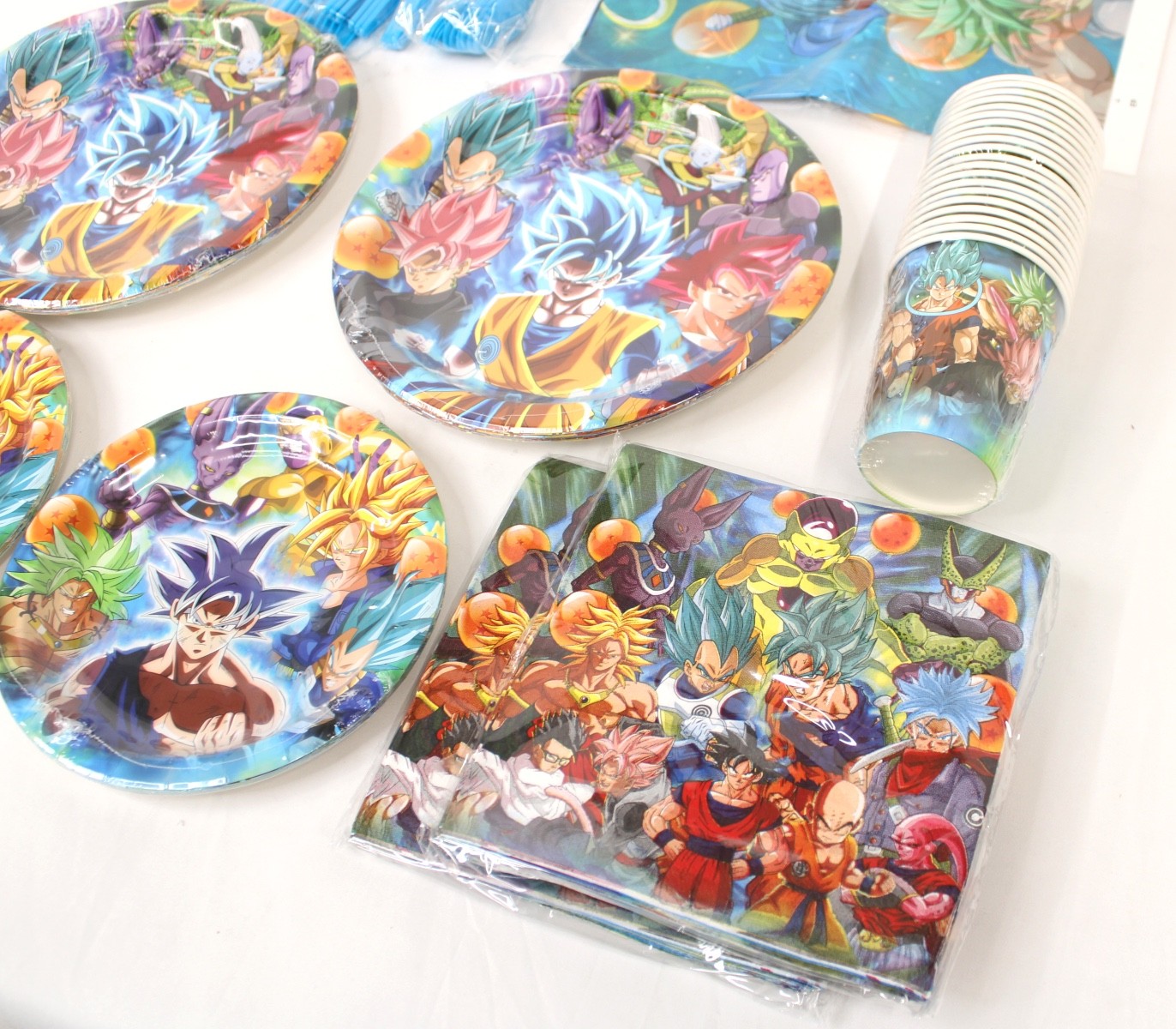 Dragon Ball Z Anime Kids Birthday Party Supplies Set Plates Cups Napkins 182pc