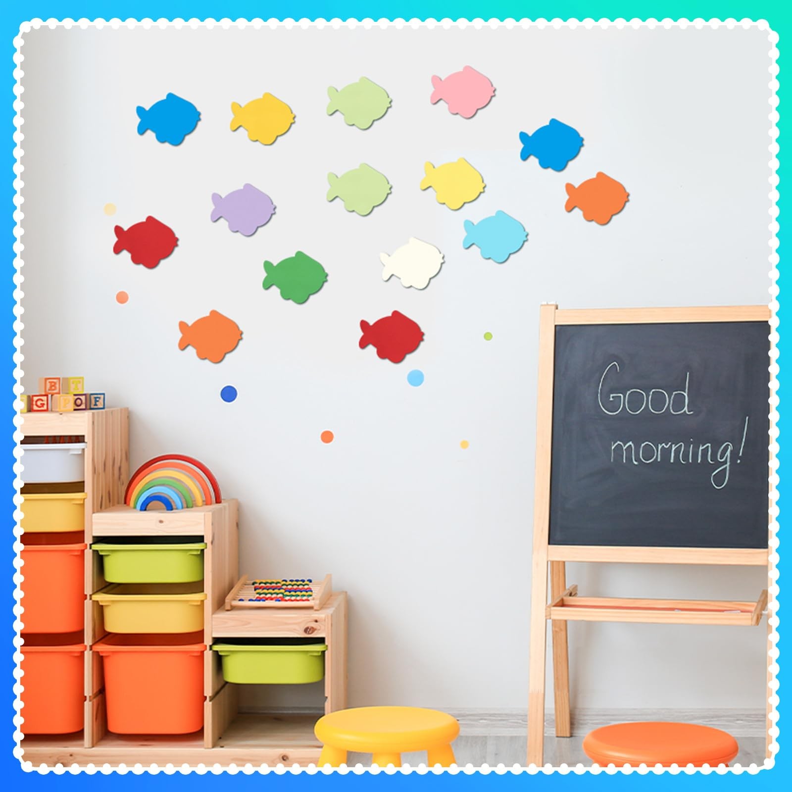 360 PCS 3.9 Inch Assorted Color Paper Fish Cutouts Die Cut DIY Craft Decor
