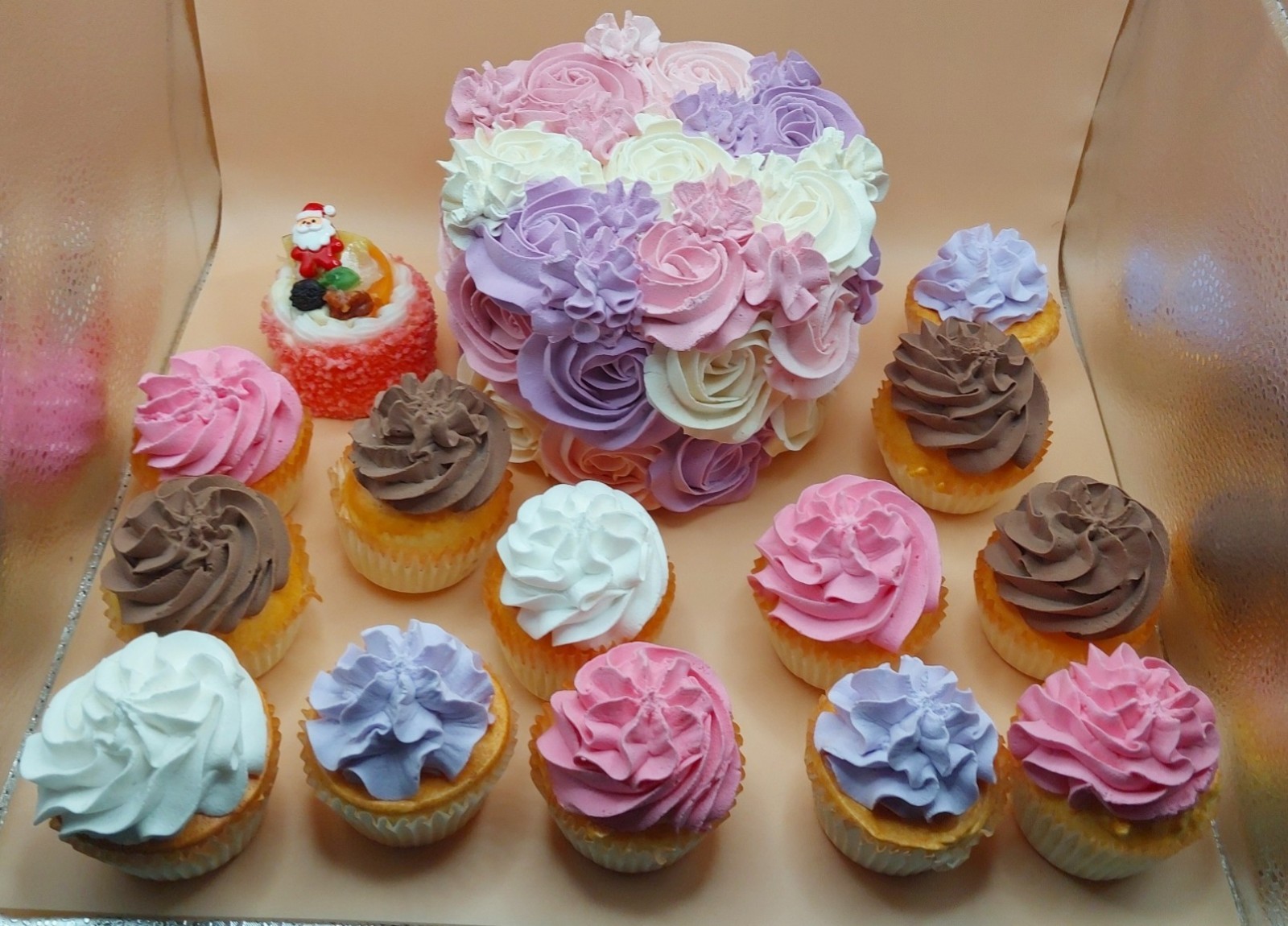 Lot of 40+ artificial / faux / foam dessert food items – pastries, cupcakes