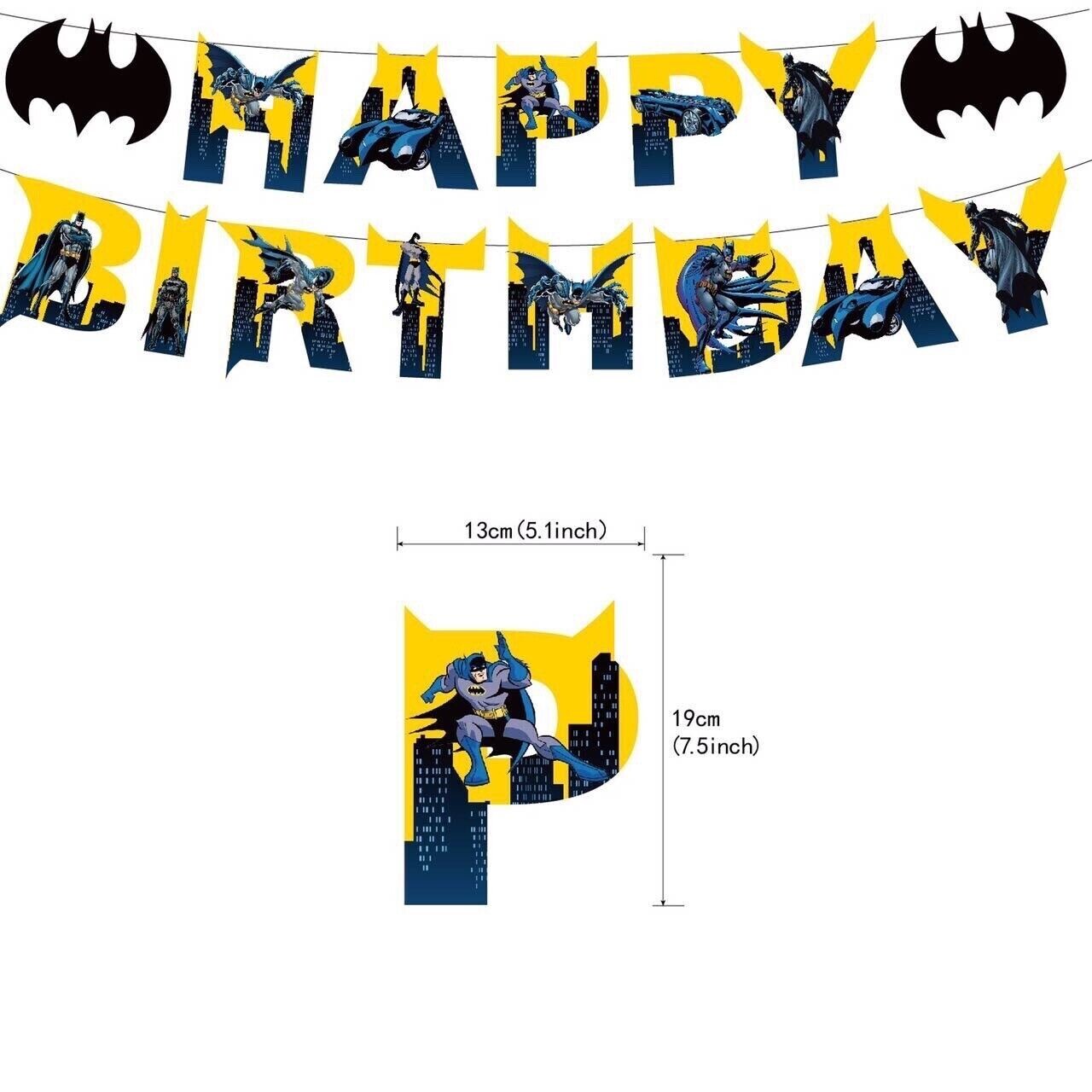 Superheroes Batman Theme Birthday Party Decorate Supplies Set US Stock