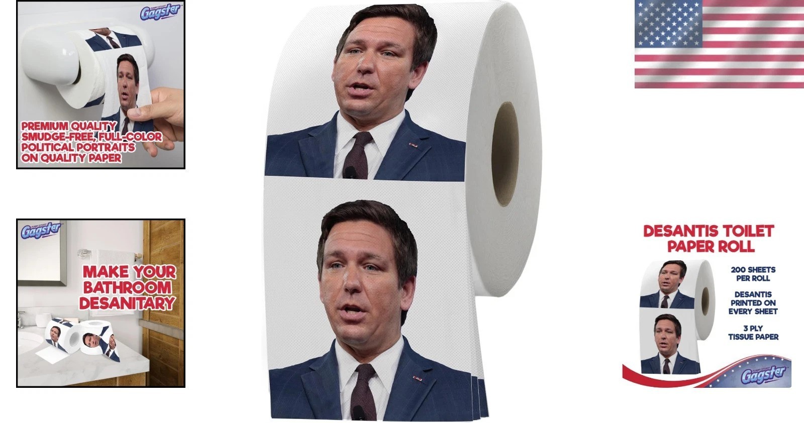 Ron DeSantis Toilet Paper Roll – Novelty 2-Ply Fun for Political Enthusiasts