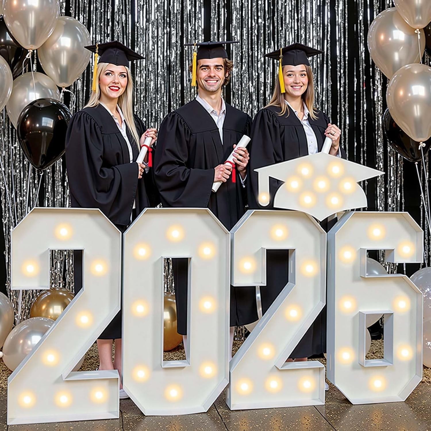 DIY 2.3ft Light Up 2026 Graduation Letters – Perfect for Prom and Ceremonies