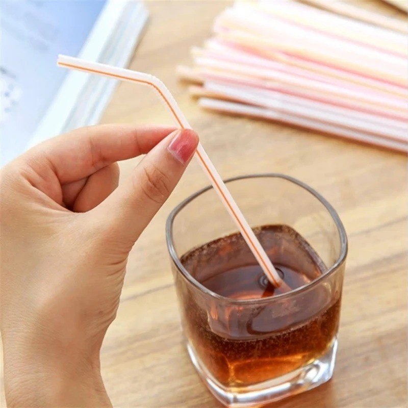 50-500pcs Colorful Drinking Straws Milk Tea Juice Party Supplies