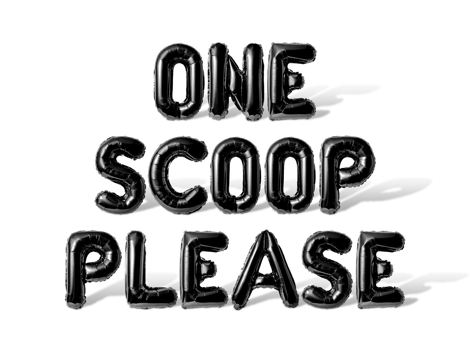 ONE SCOOP PLEASE Letter Balloon Banner – DIY 1st Birthday Party Decorations