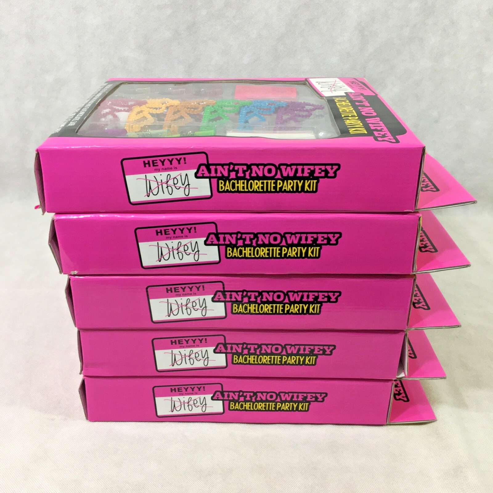 Bachelorette Party Kit Box Set Lot of 5 Ain’t No Wifey Sash Tiara Beads