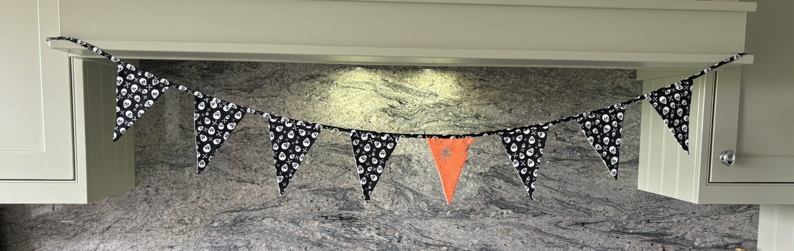 Bunting X 2 Handmade Double Sided. Skull. Spider. Bones 👻 BN