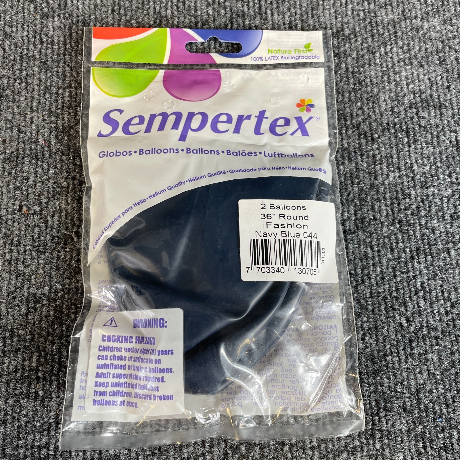Látex Balloon Jumbo Navy Blue Sempertex Big Balloon 36 Inch 2Pcs Looner New